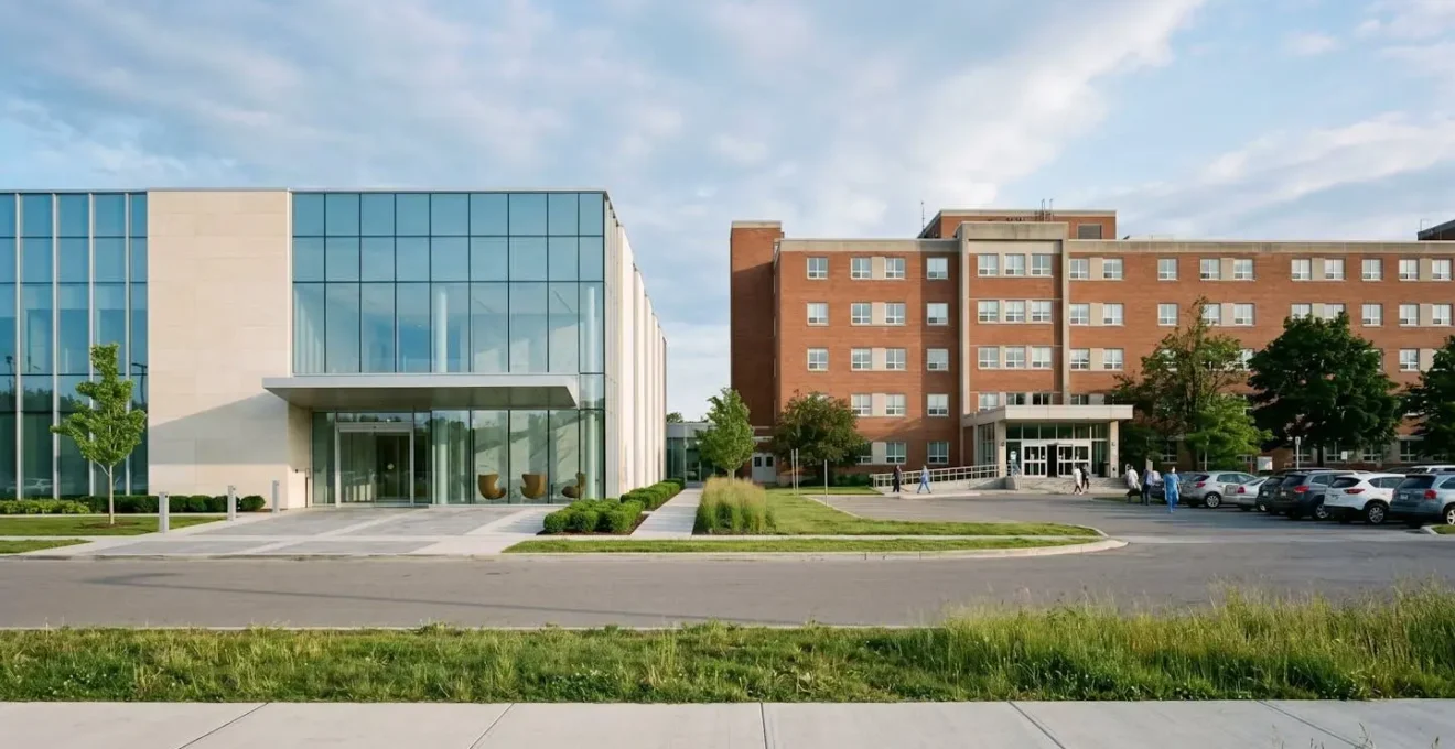 Contraste entre une clinique privée luxueuse et un hôpital public